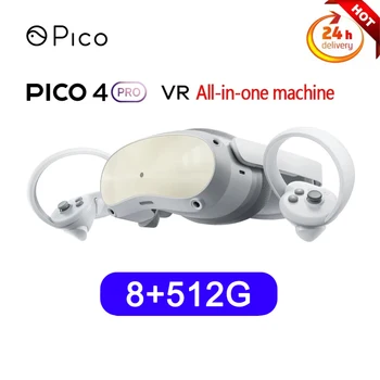 Pico 4 Pro Global Version VR akiniai All-in-One (8+512G) 3D 4K Display Pico4 VR Headset Steam VR Virtual Reality Metaverse žaidimai