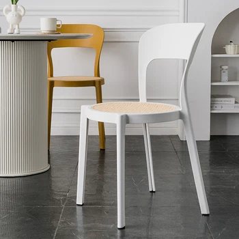 Plastikinis dizainas Miegamojo kėdės Individuali kirpykla Poilsio kambarys Valgomojo kėdės Modernūs Šiaurės šalių Cadeira namų baldai T50CY
