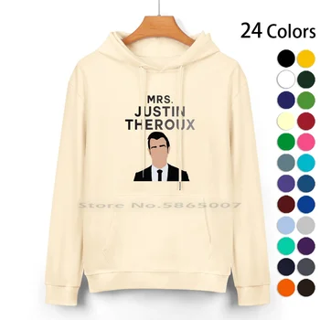 Ponia Justin Theroux Megztinis su grynu medvilniniu gobtuvu 24 spalvos Justinas Therouxas Likę draugai myli Jennifer Aniston Hispster