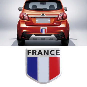 PRANCŪZIJA Automobilio lipdukas Nacionalinės vėliavos buferio ženklelis Decal automobilio kėbulo dekoravimas (skydo formos)