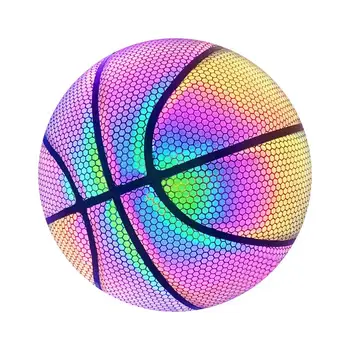 PU Atspindintis krepšinio švytėjimas Krepšinio dydis 7 Lauko vidaus kamuolys Švytintis šviečiantis Mokymas Krepšinis