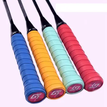 PU Grip Tape Racquet Sports 9 spalvų neslystanti meškerė Prakaito juostos amortizacija Sutirštinkite prakaitą Sugerta juosta Teniso raketė