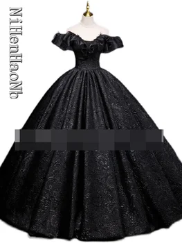 Quinceanera suknelės Juodas Vestido De Debiutantas 15 Anos Vestido Quinceañera Princesa