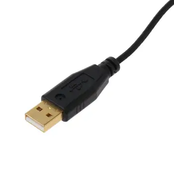 R58A Paauksuota patvari nailono pinta linija USB pelės kabelis Pakaitinis laidas skustuvui Naga 2014 pelė