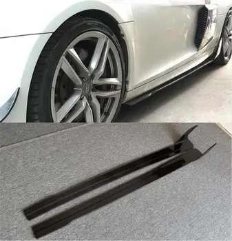 Real Carbon Fiber Side Extension Body Sijons Kit Lip Cover for Audi R8 V8 V10 2007-2015