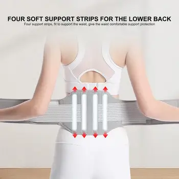reguliuojamas juosmens atraminis diržas su magnetu šildymo kilimėliu apatinės nugaros dalies juosmens diskomfortui malšinti Idealiai tinka treniruotėms, fitnesui ir sporto salei