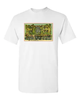 Retro Tiki marškinėliai Balti medvilniniai puodeliai Baras Nr. 52 Cliftons Los Andželas ilgomis rankovėmis