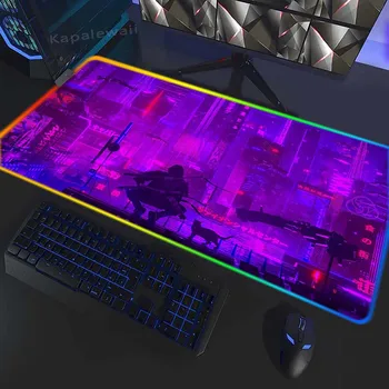 RGB nešiojamas kompiuteris Klaviatūros kilimėlis 40x90cm LED žaidėjų pelės kilimėliai Didelis pelės kilimėlis Gamer Deskmat Neon Big Mousepad Gamer Pads Žaidimų pelės kilimėlis