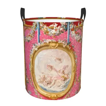 Rokoko renesanso Venera Kylantis skalbinių krepšys Sulankstomas didelis drabužių saugojimas Dėžė Boucher Art Kūdikis trukdo