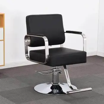 Rolling Barber kėdės Grožis Patogus stilistas Makiažas Manikiūras Ergonomiškos kirpyklos kėdės Metaliniai Silla De Barberia Salono baldai