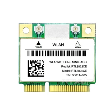 RTL8822CE 1200Mbps 2.4G/5Ghz 802.11AC Wifi Card Network Mini Pcie Bluetooth 5.0 Palaikymas Nešiojamas / asmeninis kompiuteris Windows 10/11
