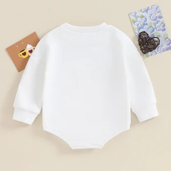 Rudens žieminiai drabužiai Baby Girl džemperis Romper smėlinukas Oversized ilgomis rankovėmis Burbulinis romperis Viršus