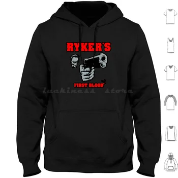 Rykers To The Blood Hoodie medvilninis ilgomis rankovėmis Rykers Band Rykers First Blood Harcore Punk Agnostic Front Black Flag Rykers