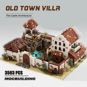 Senamiesčio vila MOC statybiniai blokai Pilies architektūros technologijos plytos Kūrybinis ekrano modelis 