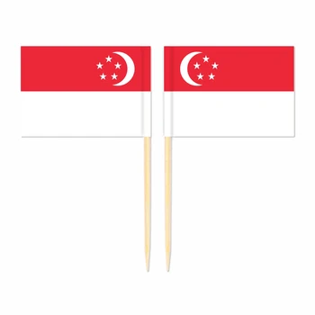 Singapūras Dantų krapštuko vėliava 3.5X2.5CM Tortų topper vakarėlis Keksiukų vestuvės Gražios kepimo desertų dekoracijos