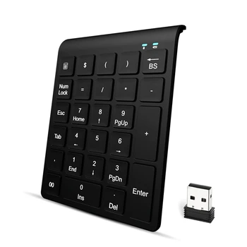 skaitmeninė klaviatūra USB 2.4G belaidis 27 klavišas daugiafunkcis stalinio nešiojamojo kompiuterio planšetinis kompiuteris