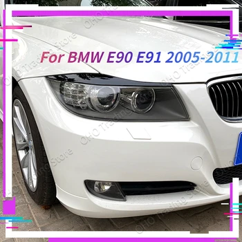 skirta BMW 3 serijos E90 E91 2vnt ABS Gloss Juodas priekinis žibintas Antakiai Vokas 2005 2006 2007 2008 2009 2010 2011 Sedanas / Touring