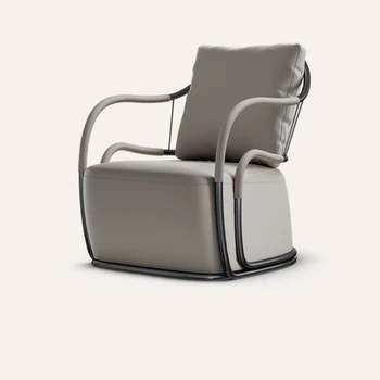 Sofos kėdė itališka aukščiausios klasės kūrybinė laisvalaikio kėdė didelė vila odinis balkonas tigro kėdė