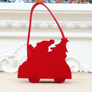 Subtilus saldainių dovanų krepšys Puikus apdirbimas 3 stiliai Kalėdinis dovanų krepšys Sniego senio kalėdinis obuolių krepšys