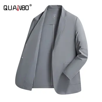 Summer Ultra Lightweight Vyriškas didelis elastingumas Kvėpuojantis be pėdsakų Verslas Casual Blazers Striukės 2023 Nauji vyrai Smart Suit Paltai