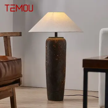 TEMOU moderni grindų lempa japoniško stiliaus LED Creative Zen sukurti keraminę stalo lemputę namų svetainei Miegamojo dekoras