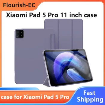 Tinka Xiaomi Pad 5 Pro planšetiniam kompiuteriui 11 colių apsauginis dėklas, tris kartus plokščias pilnas paketas, antikritinis silikoninis dėklas