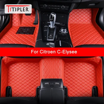 TITIPLER Custom automobilių grindų kilimėliai Citroën C-Elysee Auto Accessories pėdų kilimui