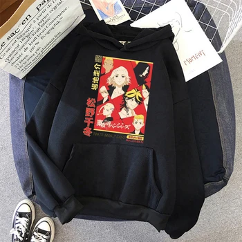 Tokyo Revengers Hoodies Men/wome Harajuku Cartoon Tokyo Revengers Graphic Sweatshirt Japanese Anime Streetwear Male Dropship