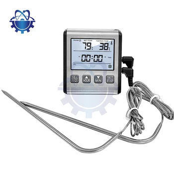 TP700/TP710 Elektroninis kepsninės termometras su laikmačiu Momentinis nuskaitymas Laidinis skaitmeninis mėsos maisto grilis BBQ virimo virtuvės zondas