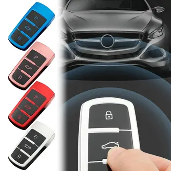 TPU Protector Car Accessories Shell Cover Key Fob Cover Holder Remote Key Case, skirtas Volkswagen VW CC|Passat B6 B7 |Passat 3C CC