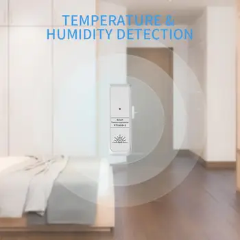 Tuya Mini temperatūros drėgmės jutiklis Programos valdymas Nešiojamas vidaus lauko termometras Higrometras Išmanusis Namai