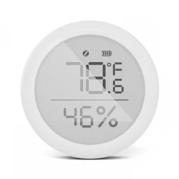 Tuya Zigbee temperatūros ir drėgmės jutiklis su LCD ekranu Patalpų higrometro termometras Smart Life Control