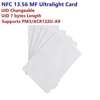 UID keičiama Gen3 NFC kortelė MF0 13.56Mhz Ultralight EV1 tuščia UID skaitoma rašytinė kortelė, skirta Promark3 ACR122U-A9 įrenginiams