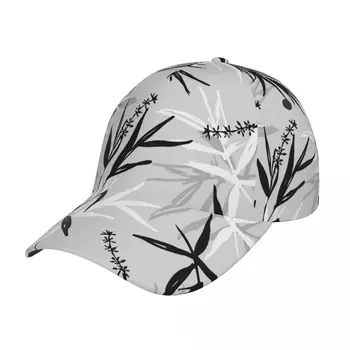 Unisex reguliuojama kepurė suaugusiųjų beisbolui Bambuko lapai ir gėlių tapyba hiphopo skrybėlė