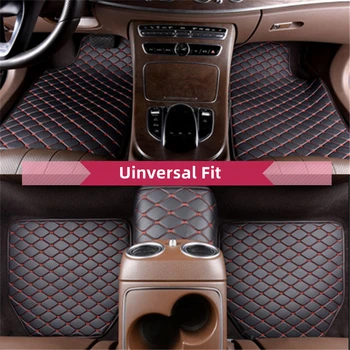 Universal Fit Flat Side 5PCS Car Front & Rear Floor Mat Liner skirtas BMW 1 3 5 7 Series X1 X2 X3 X4 X5 X6 X7 Z4 320i 316i 318i 320L