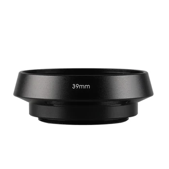 Universalus 39 mm metalinis įsukamas trumpo objektyvo gaubtas Juodas fotoaparatas Fotografavimo priedas Nikon Canon Sony DSLR fotoaparatas