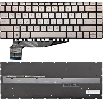US Backliht klaviatūra, skirta HP Pavilion Aero 13-BE 13-be0755ng 13-be0227od TPN-W152 Gold / Silver