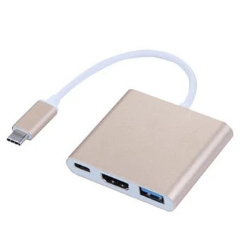 USB C tipo šakotuvas adapterio keitikliui į suderinamą 4K USB C Doce su PD USB 3.0 šakotuvu Thunderbolt