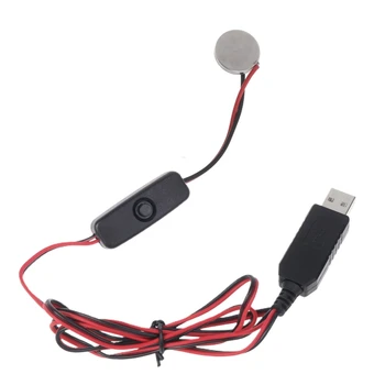 USB kabelio laidas su jungikliais Patikimas maitinimo šaltinis laikrodžiui Žaislinis automobilio nuotolinio skaičiuotuvas Pakeiskite CR2032 3V