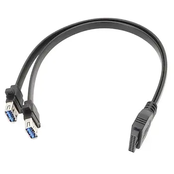 USB prailginimo kabelis USB 19Pin moteriškas į USB3.0 vyriškas keitiklio jungties laidas