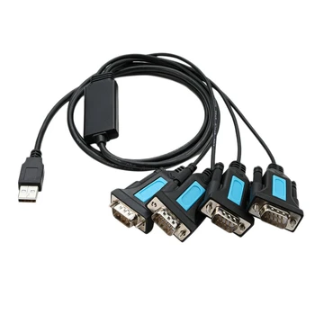 USB į Rs232 adapteris nuo 1 iki 4 antishield nikeliuoto skardinto kištuko ir žaidimo, skirto Windows Mac Linux