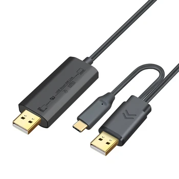USB2.0 Duomenų kopijavimo kabelinis kompiuteris Duomenų kopijavimo kabelis Vyriškas į vyrišką duomenų kopijavimo kabelį