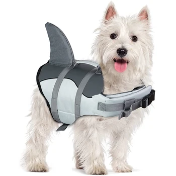 Vasaros augintinio kostiumas mažiems dideliems šunims Juokinga ryklio forma Didelio šuns gelbėjimosi liemenė Aviganis Bulterjeras Mascotas Drabužiai
