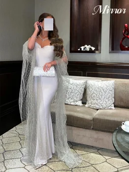 Veidrodinė suknelė Elegantiška vintažinė paprasta sidabrinė pilka nėriniuota juostelė Tinkinkite oficialią progą Prom suknelė Vakariniai vakariniai chalatai