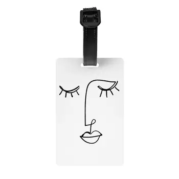 Vienos eilutės veido meno bagažo etiketės lagaminams mielas Pablo Picasso bagažo žymos Privatumo viršelio vardas Asmens tapatybės kortelė