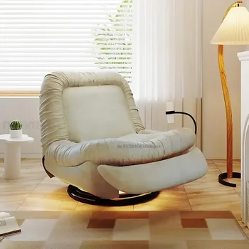 vienvietė elektrinė atpalaiduojanti supamoji kėdė svetainei Patogi daugiafunkcinė sofa su telefono laikikliu 360° besisukančios kėdės