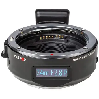 Viltrox EF-E5 objektyvo adapteris Automatinis fokusavimas Išmanusis OLED ekranas, skirtas Canon EOS EF EF-S objektyvui į Sony E stovo kamerą A9 A7II A7 viso kadro