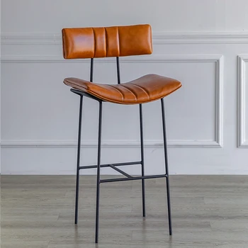 Virtuvė Ergonomiški barai Kėdės Dizaineris Nordic Industrial Vintage Bar Kėdės Modernus Priėmimas Chairstaburetes De Bar Furniture