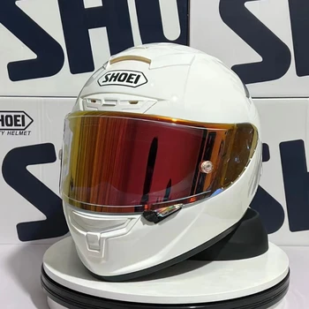viso veido šalmas motokroso lenktynės SHOEI X14 šalmas perlas baltas viso veido lenktyninis motociklas Casco de motocicle capacete