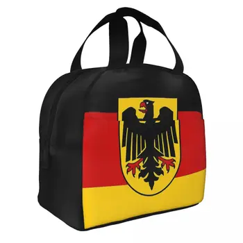 Vokietijos valstybinė vėliava Vokietijos izoliuoti pietų krepšiai Didelis Imperial Eagle Pietų konteineris Terminis krepšys Tote Pietų dėžutė Maisto laikymo krepšiai
